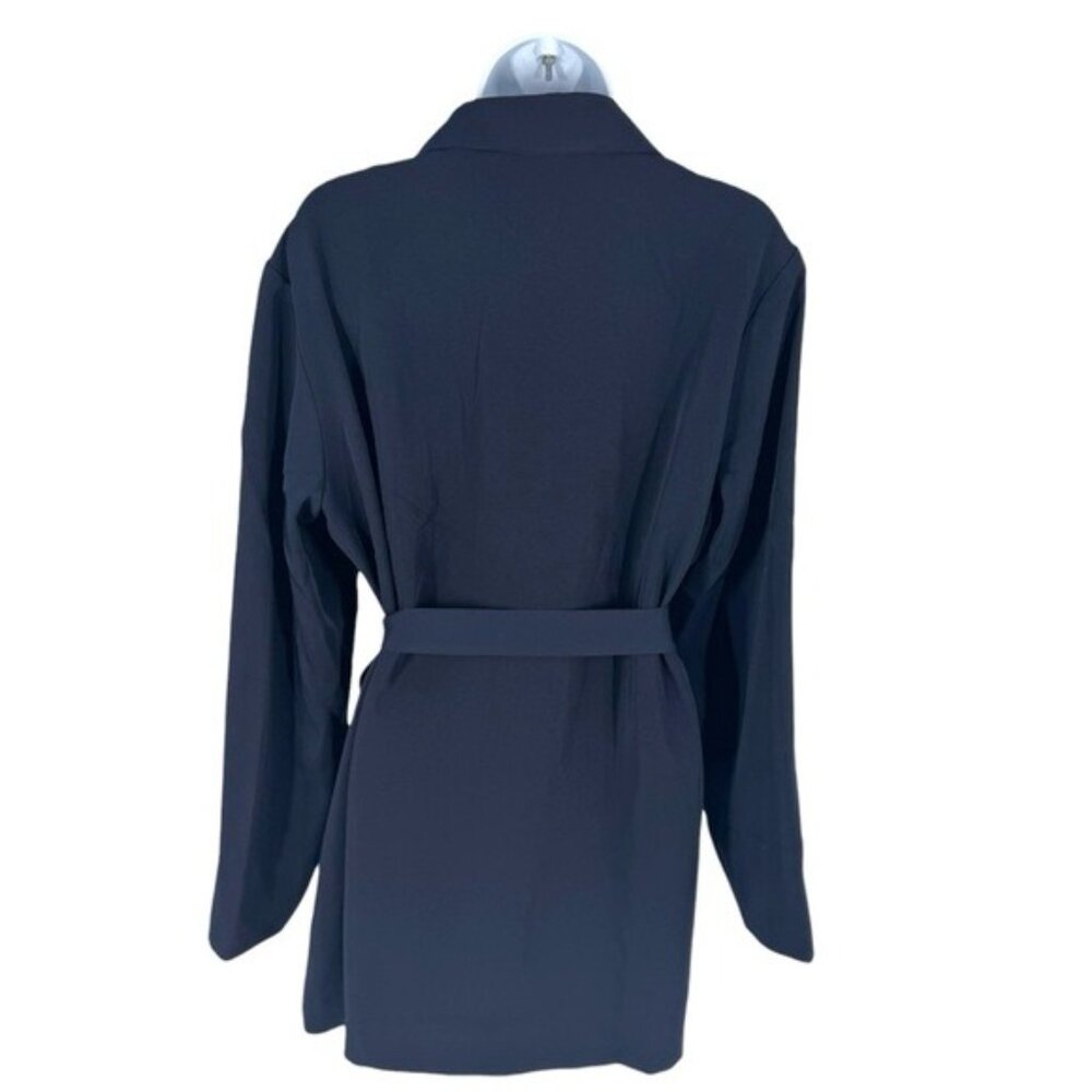 Tuckernuck Navy Octavia Wrap Blazer Belted Tailored Jacket Size L NWT Workwear - Picture 8 of 12